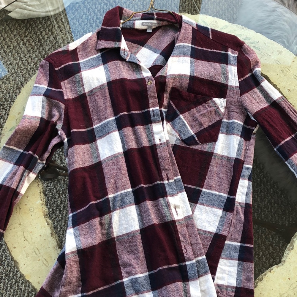 Maroon flannel